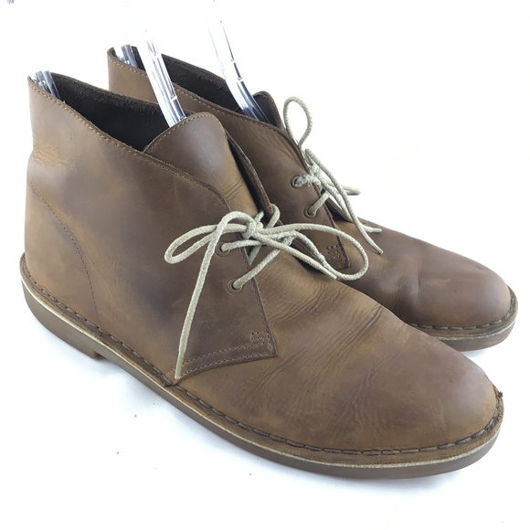 clarks desert boots brown leather